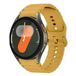 For Samsung Galaxy Watch FE / 7 / 6 / 5 / 4 xDfind Wavy Grain Stitched Colorful Buckle Silicone Watch Band(Yellow)