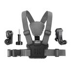 4 in 1 Quick Release Body Mount Belt Chest Strap with Mount & Screw(Grey)
