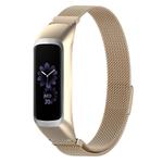 For Samsung Galaxy Fit2 xDfind Watch Frame Integrated Milan Stainless Steel Watch Band(Gold)
