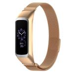 For Samsung Galaxy Fit2 xDfind Watch Frame Integrated Milan Stainless Steel Watch Band(Rose Gold)