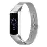 For Samsung Galaxy Fit2 xDfind Watch Frame Integrated Milan Stainless Steel Watch Band(Silver)