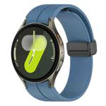 For Samsung Galaxy Watch7 / Watch FE 40mm xDfind Fold Magnetic Black Buckle Silicone Watch Band(Blue)