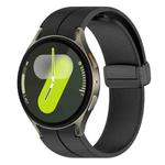 For Samsung Galaxy Watch7 / Watch FE 40mm xDfind Fold Magnetic Black Buckle Silicone Watch Band(Black)