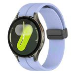 For Samsung Galaxy Watch7 / Watch FE 40mm xDfind Fold Magnetic Black Buckle Silicone Watch Band(Light Purple)