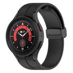 For Samsung Galaxy Watch5 / Watch5 Pro xDfind Fold Magnetic Black Buckle Silicone Watch Band(Black)