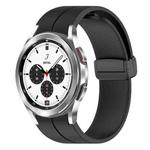 For Samsung Galaxy Watch4 / Watch4 Classic xDfind Fold Magnetic Black Buckle Silicone Watch Band(Black)