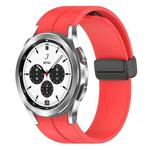 For Samsung Galaxy Watch4 / Watch4 Classic xDfind Fold Magnetic Black Buckle Silicone Watch Band(Red)