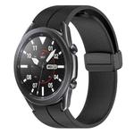 For Samsung Galaxy Watch3 41mm xDfind Fold Magnetic Black Buckle Silicone Watch Band(Black)