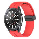 For Samsung Galaxy Watch3 41mm xDfind Fold Magnetic Black Buckle Silicone Watch Band(Red)