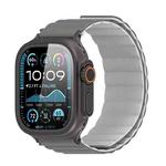 For Apple Watch 42mm / 41mm / 40mm / 38mm DUX DUCIS SD Series Double-Sided Blind Insert Silicone Magnetic Watch Strap(Dark Grey + Light Grey)