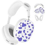 For Apple AirPods Max Cow Texture Headphones Silicone Protective Case(Purple)