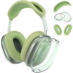 For Apple AirPods Max Headphones Silicone Protective Case(Transparent Matcha Green)