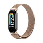 For Xiaomi Mi Band 8 / 8 NFC xDfind Milan Magnetic Stainless Steel Watch Band(Rose Gold)