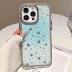 For iPhone 14 Pro Holographic Starry Pattern TPU Hybrid IMD Full Coverage Phone Case(Blue)