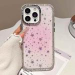For iPhone 13 Pro Max Holographic Starry Pattern TPU Hybrid IMD Full Coverage Phone Case(Pink)