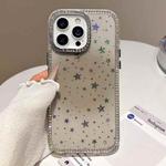 For iPhone 13 Pro Holographic Starry Pattern TPU Hybrid IMD Full Coverage Phone Case(Brown)