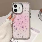 For iPhone 11 Holographic Starry Pattern TPU Hybrid IMD Full Coverage Phone Case(Pink)