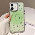 For iPhone 11 Holographic Starry Pattern TPU Hybrid IMD Full Coverage Phone Case(Green)