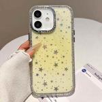 For iPhone 11 Holographic Starry Pattern TPU Hybrid IMD Full Coverage Phone Case(Orange)