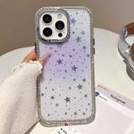 For iPhone 12 Pro Holographic Starry Pattern TPU Hybrid IMD Full Coverage Phone Case(Purple)