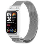For Xiaomi Smart Band 9 Pro / 8 Pro xDfind Watch Frame Integrated Milan Magnetic Metal Watch Band(Silver)