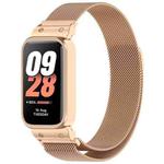 For Redmi Band 2 / Xiaomi Smart Band 8 Active xDfind Watch Frame Integrated Milan Magnetic Metal Watch Band(Rose Gold)