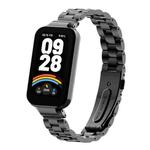 For Redmi Band 3 / Xiaomi Smart Band 9 Active xDfind Watch Frame Integrated Three Beads Metal Watch Band(Black)