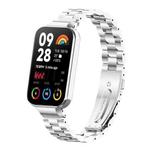 For Xiaomi Mi Band 8 Pro xDfind Watch Frame Integrated Three Beads Metal Watch Band(Silver)