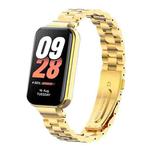 For Redmi Band 2 / Xiaomi Smart Band 8 Active xDfind Watch Frame Integrated Three Beads Metal Watch Band(Gold)