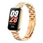 For Redmi Band 2 / Xiaomi Smart Band 8 Active xDfind Watch Frame Integrated Three Beads Metal Watch Band(Rose Gold)
