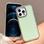 For iPhone 12 Pro Max Colorful Glitter TPU Hybrid IMD Full Coverage Phone Case(Green)