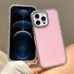 For iPhone 12 Pro Max Colorful Glitter TPU Hybrid IMD Full Coverage Phone Case(Pink)