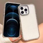 For iPhone 12 Pro Max Colorful Glitter TPU Hybrid IMD Full Coverage Phone Case(White)