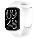 For Xiaomi Smart Band 9 Pro / 8 Pro xDfind Solid Color Black Buckle Silicone Watch Band(White)