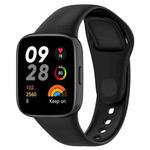 For Redmi Watch 3 Active / Redmi Watch 3 Lite xDfind Solid Color Silicone Watch Band(Black)