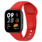 For Redmi Watch 3 Active / Watch 3 Lite xDfind Solid Color Silicone Watch Band(Red)
