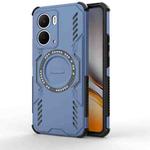 For Realme Neo7x 5G Butterfly Armor MagSafe Magnetic Ring Shockproof Phone Case(Blue)