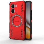 For Realme Neo7x 5G Butterfly Armor MagSafe Magnetic Ring Shockproof Phone Case(Red)