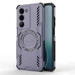 For Realme V60 Pro 5G Butterfly Armor MagSafe Magnetic Ring Shockproof Phone Case(Purple)