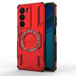 For Realme C73 5G Global Butterfly Armor MagSafe Magnetic Ring Shockproof Phone Case(Red)