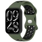 For Redmi Watch 5 / Redmi Watch 4 xDfind Dual Color Butterfly Buckle Silicone Watch Band(Olive Green Black)