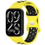 For Redmi Watch 5 / Redmi Watch 4 xDfind Dual Color Butterfly Buckle Silicone Watch Band(Yellow Black)