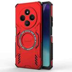 For Redmi 14C 4G Global Butterfly Armor MagSafe Magnetic Ring Shockproof Phone Case(Red)