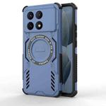 For Redmi K70E 5G Butterfly Armor MagSafe Magnetic Ring Shockproof Phone Case(Blue)