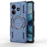 For Redmi Note 14 5G Butterfly Armor MagSafe Magnetic Ring Shockproof Phone Case(Blue)