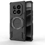 For Redmi Note 14 Pro+ 5G Butterfly Armor MagSafe Magnetic Ring Shockproof Phone Case(Black)