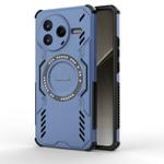 For Redmi K80 5G Butterfly Armor MagSafe Magnetic Ring Shockproof Phone Case(Blue)