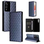 For Cubot A10 Cubic Grid Texture Flip Leather Phone Case(Blue)