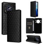 For Cubot A30 Cubic Grid Texture Flip Leather Phone Case(Black)