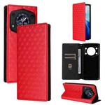 For Cubot A30 Cubic Grid Texture Flip Leather Phone Case(Red)